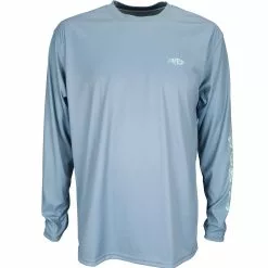 AFTCO Technical T - Jigfish Long Sleeve Slate Blue Shirts